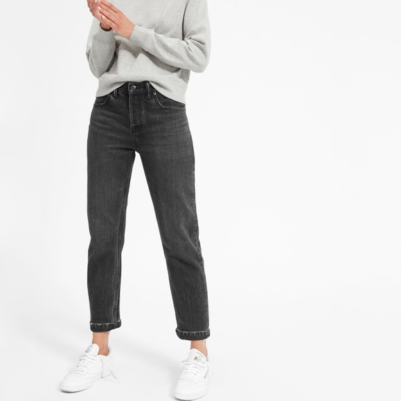 Everlane Denim - Everlane Boyfriend Jeans Button Fly High Rise Boho